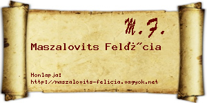 Maszalovits Felícia névjegykártya